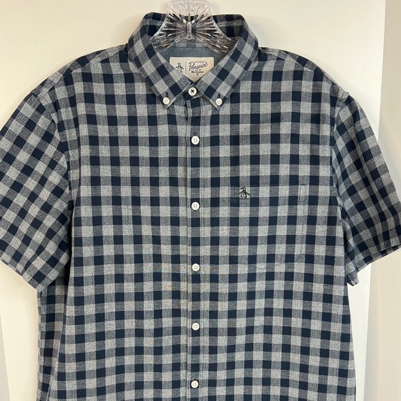 Original Penguin Men's Size L Short Sleeve Button Down Shirt - Picture 1 of 6